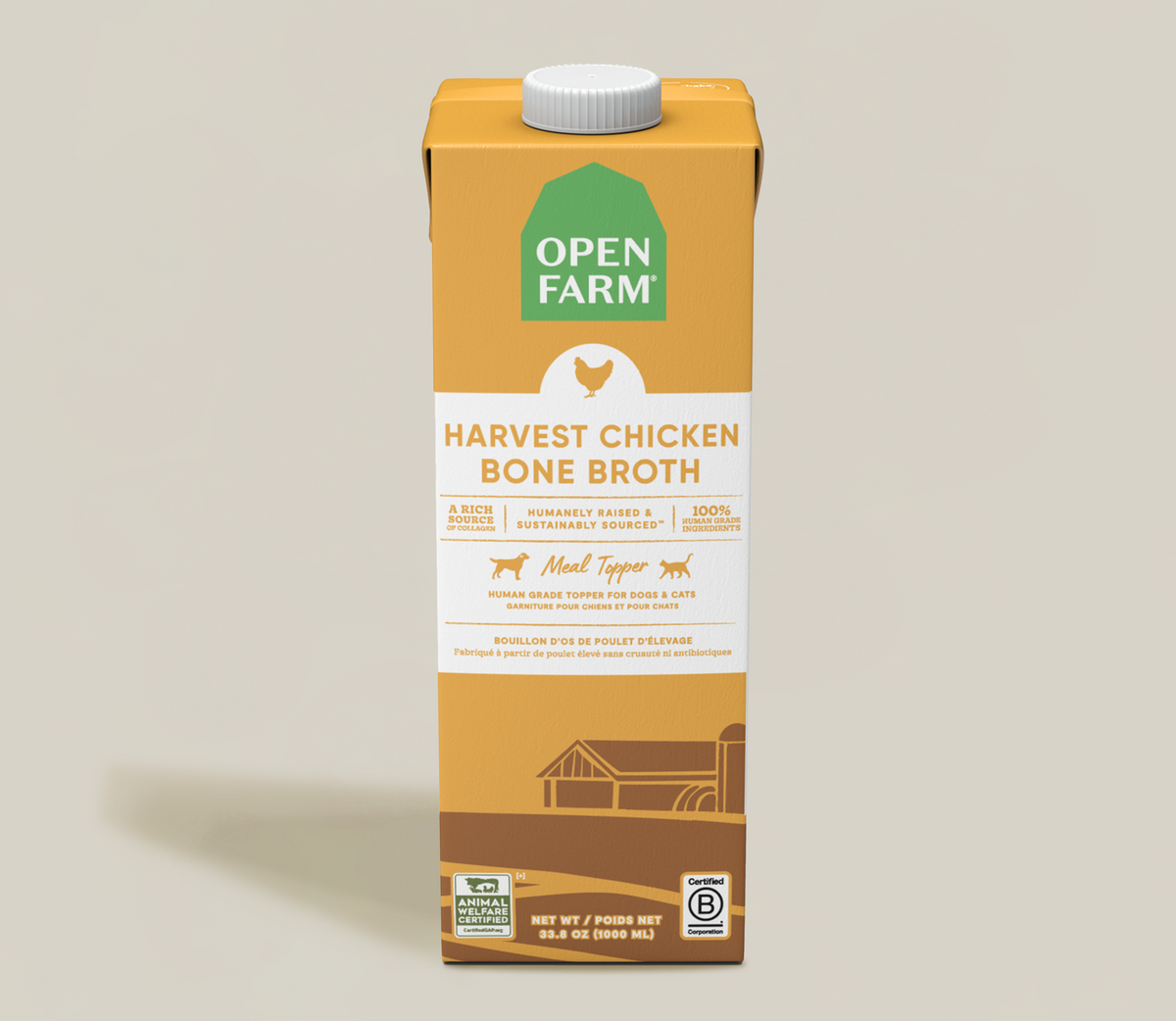 Chicken Bone Broth Food Topper for Dogs, 33.8 fl oz