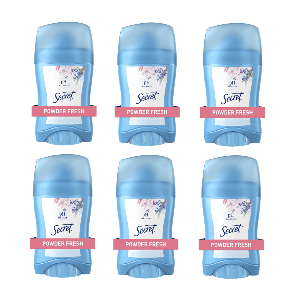 Secret Powder Fresh Antiperspirant Deodorant 1.7 oz, 6 Pack, 48H Odor & Sweat Protection, Invisible Solid