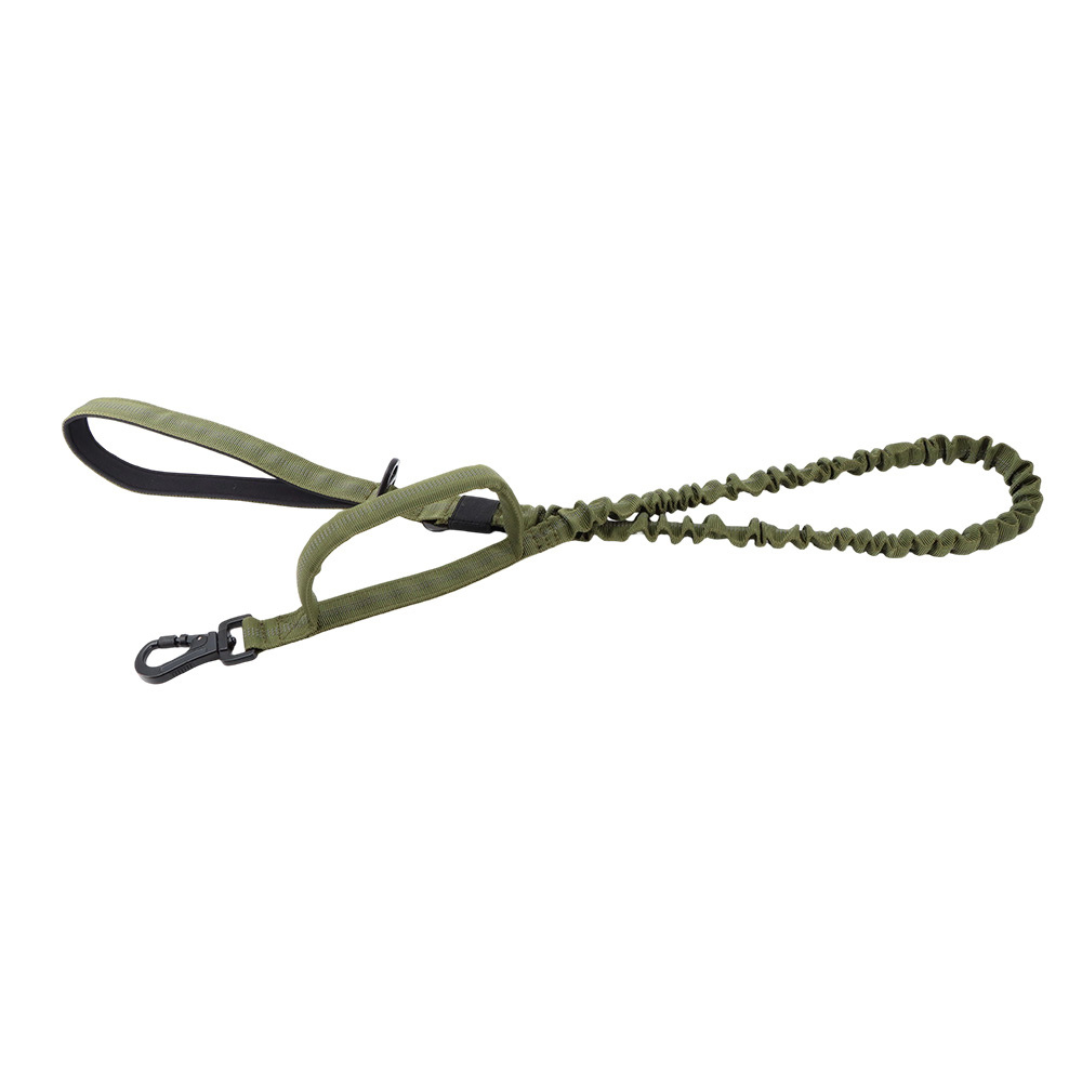 Tactical Bungee Dog Leash Olive Drab Green