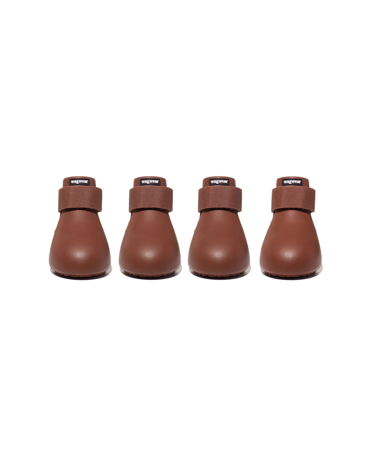 Waterproof Rubber Dog Boots, Brown / XXXS