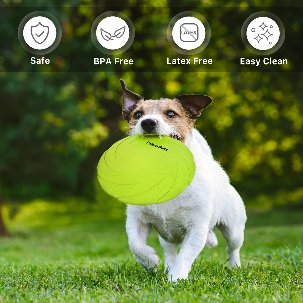 Dog Flying Disc 2-Pack 7 Inch – Natural Rubber Floating Frisbee for Dogs, Outdoor Fetch & Water Toy for Pool Beach Training