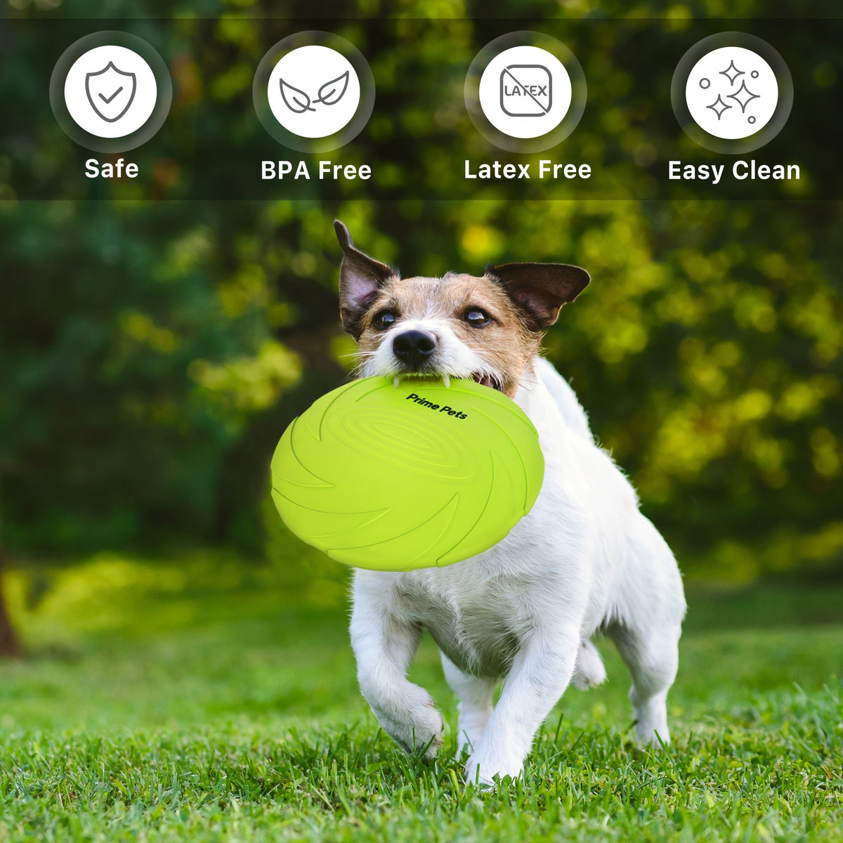 Dog Flying Disc 2-Pack 7 Inch – Natural Rubber Floating Frisbee for Dogs, Outdoor Fetch & Water Toy for Pool Beach Training