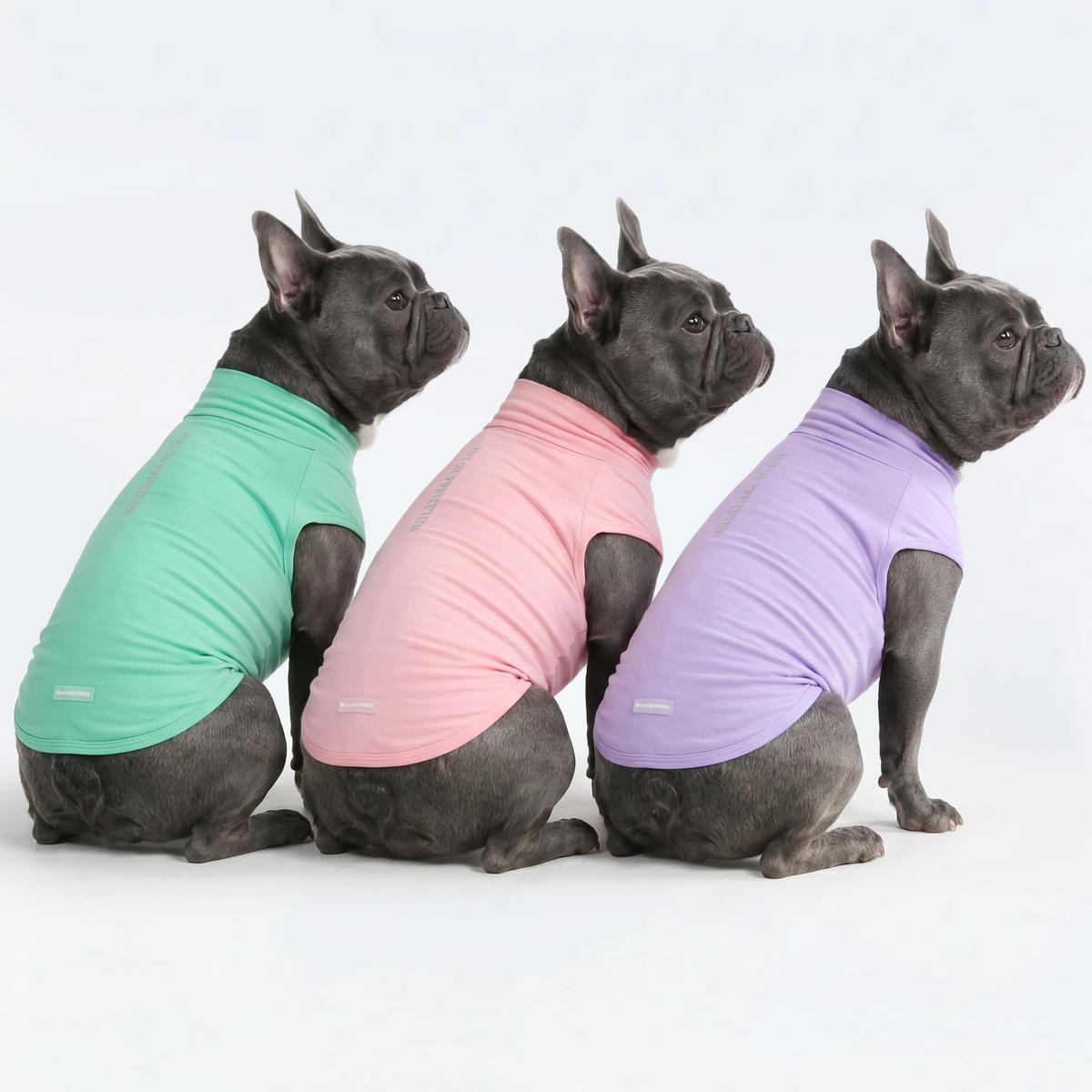 UPF 30 Dog Sun Shirt, Mint Pink Purple / L