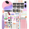 Acrylic Nail Kit with Electric Drill & UV LED Nail Lamp – Complete Professional Starter Set for Beginners with Acrylic Powder Brush Tools