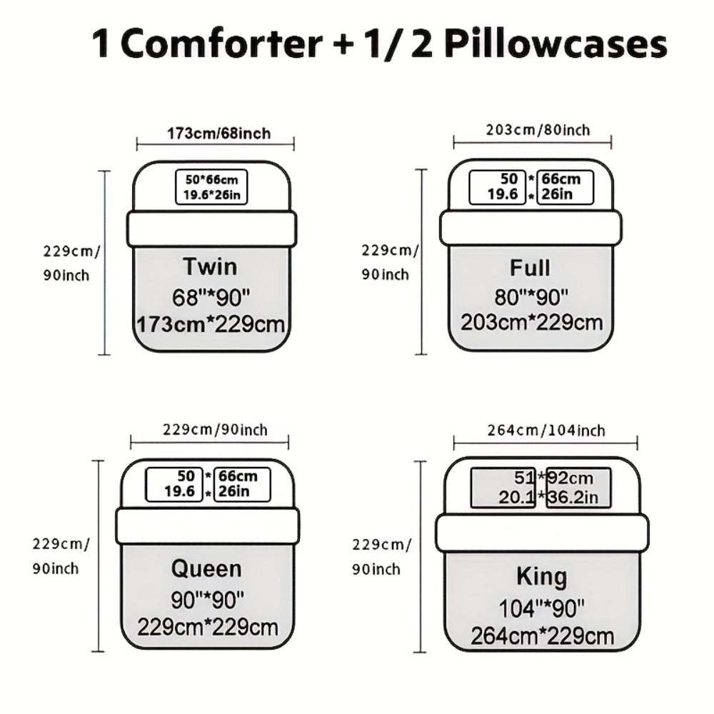 Comforter Set 2/3 Piece – Diamond Grid Quilted Down Alternative Comforter with Pillowcases, Soft Microfiber Breathable All Season Bedding