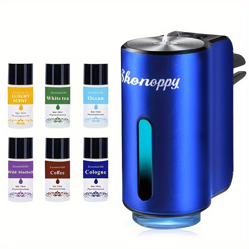 Car Essential Oils Set for Aromatherapy Diffuser – 3/6/10 Bottles 0.34oz Each, 7 Scents, Adjustable Vent Clip Air Freshener