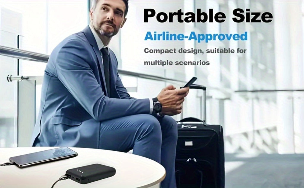 Power Bank 20000mAh 5V/3A for Heated Clothing with Dual USB Output and USB-C/Micro Input for Winter Wear