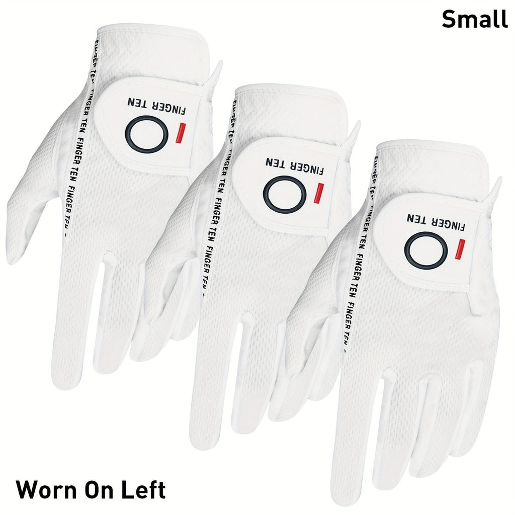 Wet Weather Golf Gloves Rain Grip 3-Pack for Men | Breathable Water-Resistant Golf Gloves for Left & Right Hand
