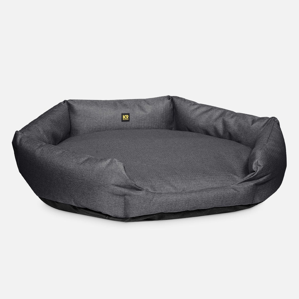 Ripstop Oval Bolster Dog Bed S / Titanium Premium Finish