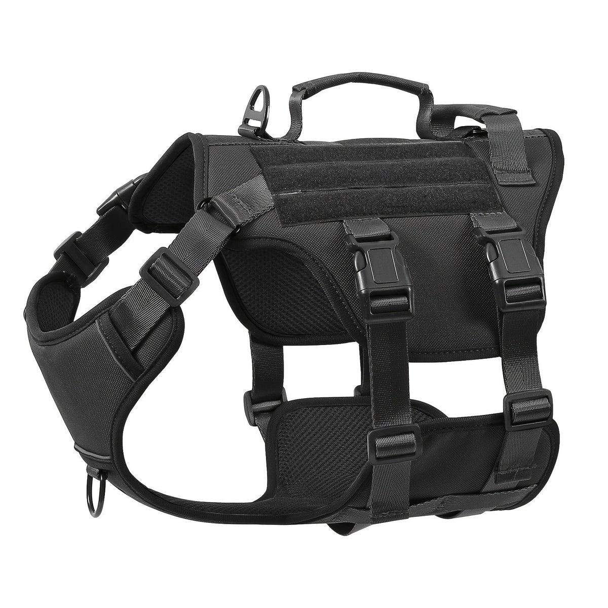 Escape Proof Dog Harness Soft Padded Full Body Vest – Reflective Adjustable No-Pull Harness with Lift Handle & Leash Clip for Large Dogs