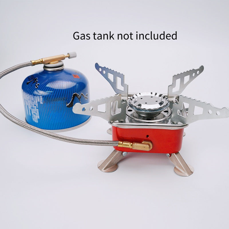 Windproof Camp Stove 3500W Portable Foldable Gas Burner Piezoelectric Ceramic Ignition Compact for Garden, Patio and Yard Use