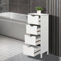 Bathroom Storage Cabinet with Drawers – Waterproof Freestanding Floor Cabinet with 4 Drawer Organizer for Bathroom, Bedroom, Living Room