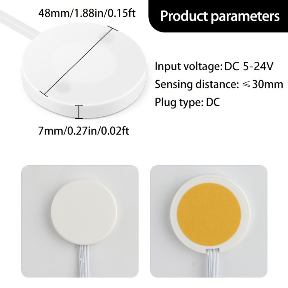 Hidden Touch Sensor LED Dimmer Switch DC 5-24V, Capacitive Touch Dimming Switch for LED Light Strip
