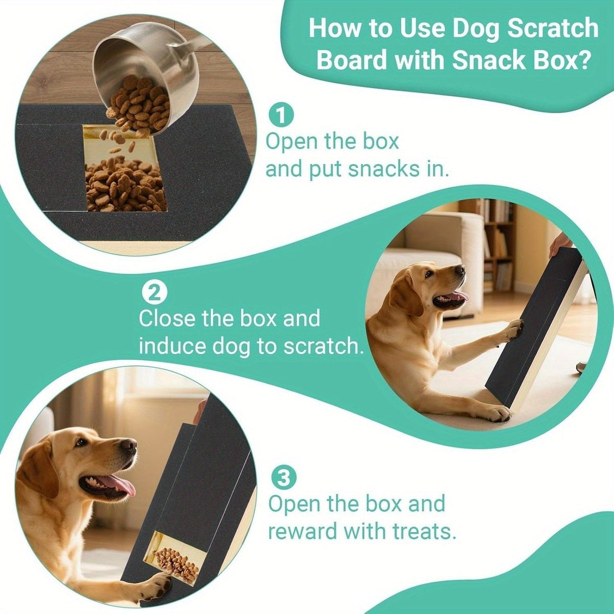 Dog Scratch Pad for Nails – Adjustable 3-Angle (45–65°) Foldable Nail File Scratch Board, Includes 2 Sandpaper Sheets