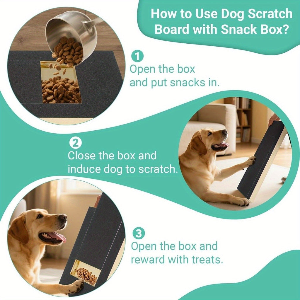 Dog Nail Scratch Board with Foldable Adjustable Stand, Replaceable Sandpaper and Bracket or Flat Options