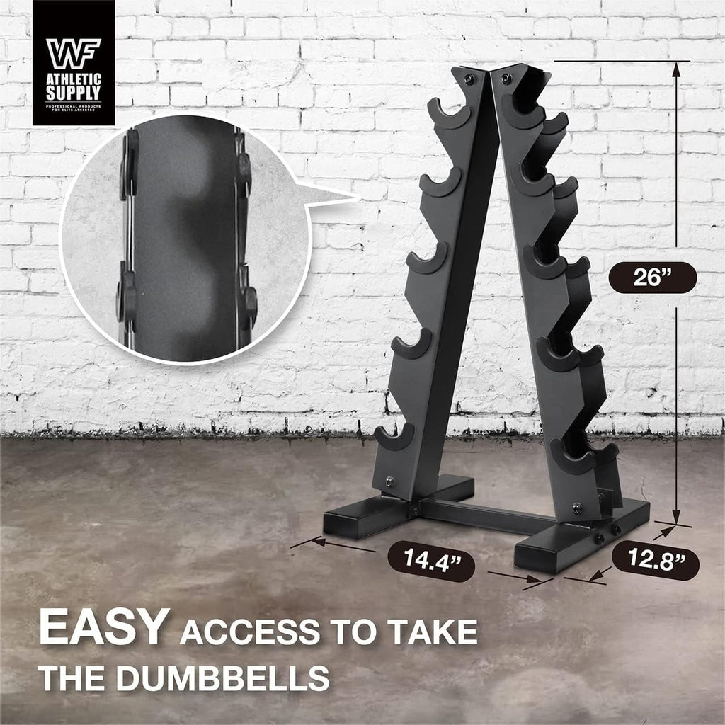 Dumbbell Rack A-Frame 5-Tier Heavy Duty Weight Storage Stand – Space-Saving Vertical Dumbbell Holder for Home Gym