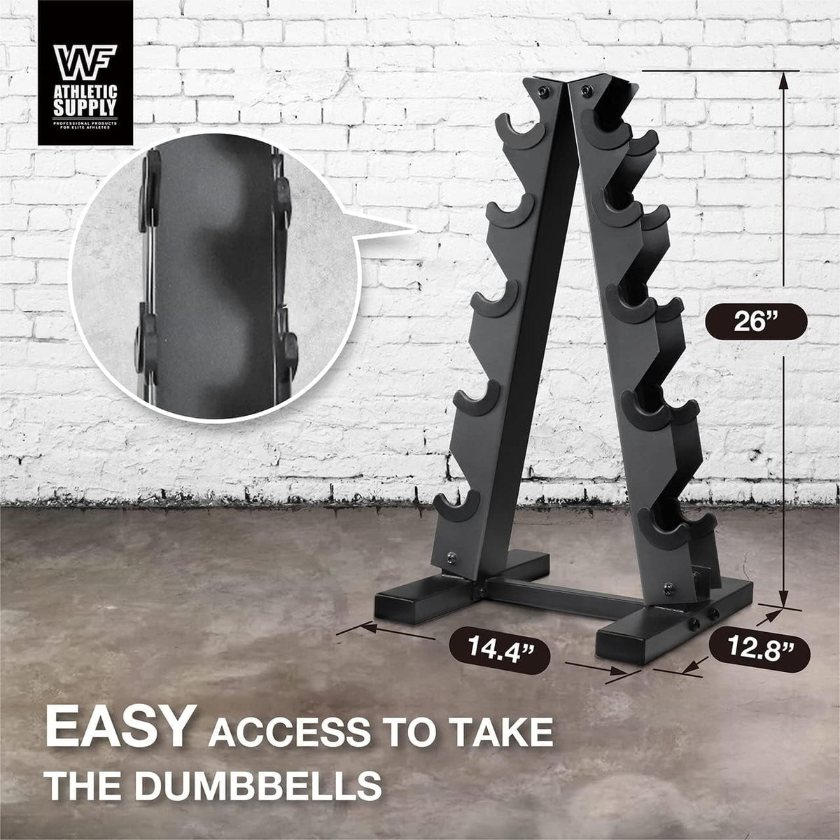Dumbbell Rack A-Frame 5-Tier Heavy Duty Weight Storage Stand – Space-Saving Vertical Dumbbell Holder for Home Gym
