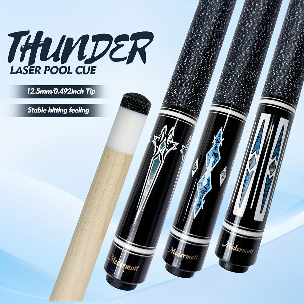 58-Inch Canadian Maple Pool Cue with 12.5mm Tip, Quick-Release Joint and Five Z-Series Graphics