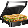 Panini Press Grill Indoor Sandwich Maker 4 Slice, Non-Stick 1200W Electric Grill with Temperature Control