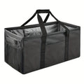 Oversized Canvas Tote Bag with Foldable Body, Multiple Pockets and Black or Pineapple Print
