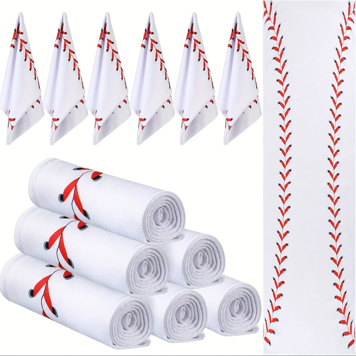 12 Pack Sport Cooling Towel Set 30"x9" Microfiber Chilly Sweat Rags for Baseball Softball Soccer Golf Gym Running Coach Team Gift