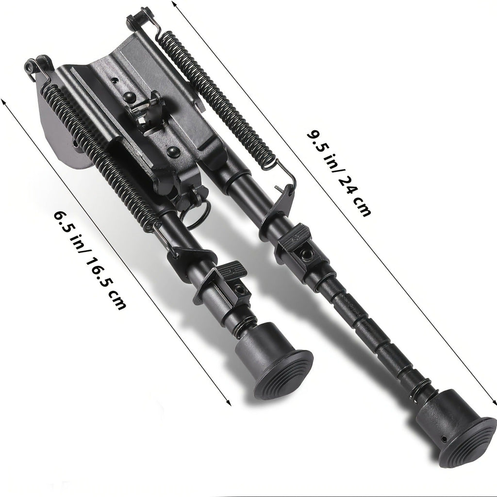 Aluminum Alloy Tactical Rifle Bipod – Adjustable 6-9 Inch Spring Return Legs, M-LOK Compatible, Collapsible Shooting Support for Hunting
