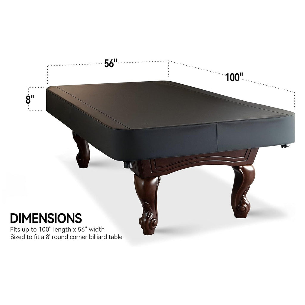 Leatherette Pool Table Cover 7 8 9FT Waterproof Tearproof Billiard Table Protector with Leg Cutouts Scratch-Resistant Easy-Clean Protective