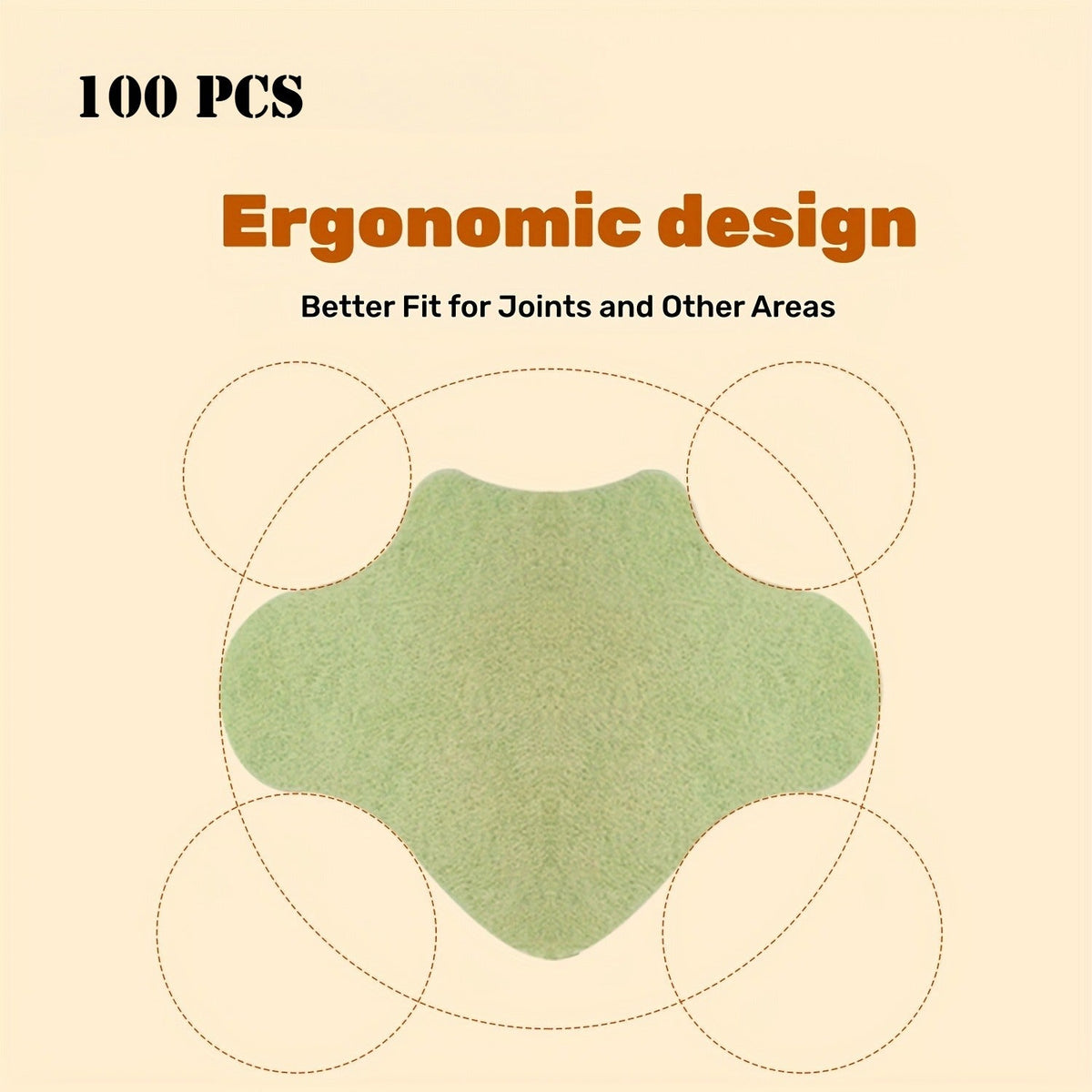 Pain Relief Patches 100pcs – Breathable Muscle & Joint Support Patches for Waist, Back, Knee, Elbow & Neck, Discreet Wear for Sports