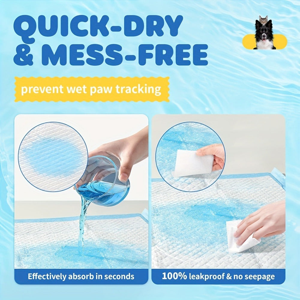6-Layer Puppy Pads 100 Count – Super Absorbent Leak-Proof Odor Control Dog Pee Pads for Potty Training, Large & XL Size 34"x28" and 22"x22"