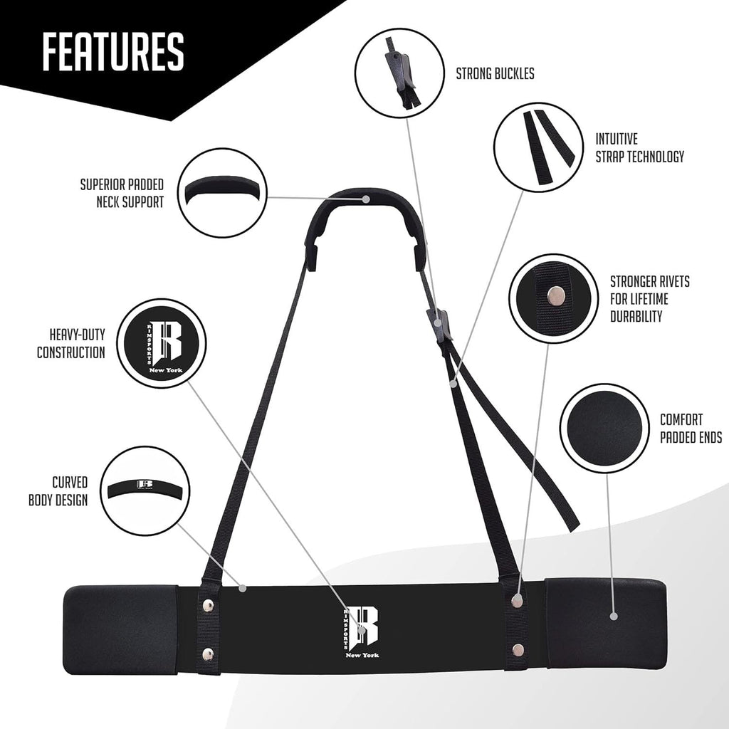 Arm Blaster for Biceps & Triceps – Heavy Duty Aluminum Bicep Curl Isolator, Adjustable Strap with Neck & Elbow Pads