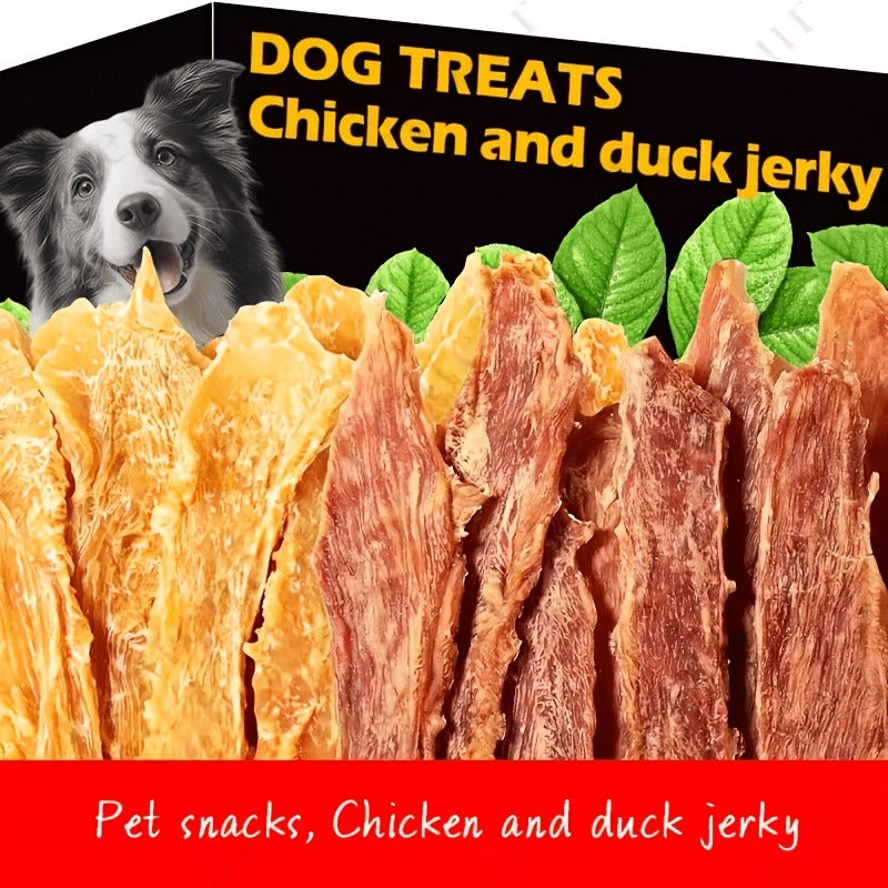 Chicken Jerky Treats for Dogs and Cats – High Protein Chicken Breast Slices, Grain-Free Dental Chews & Training Rewards for Puppies Kittens