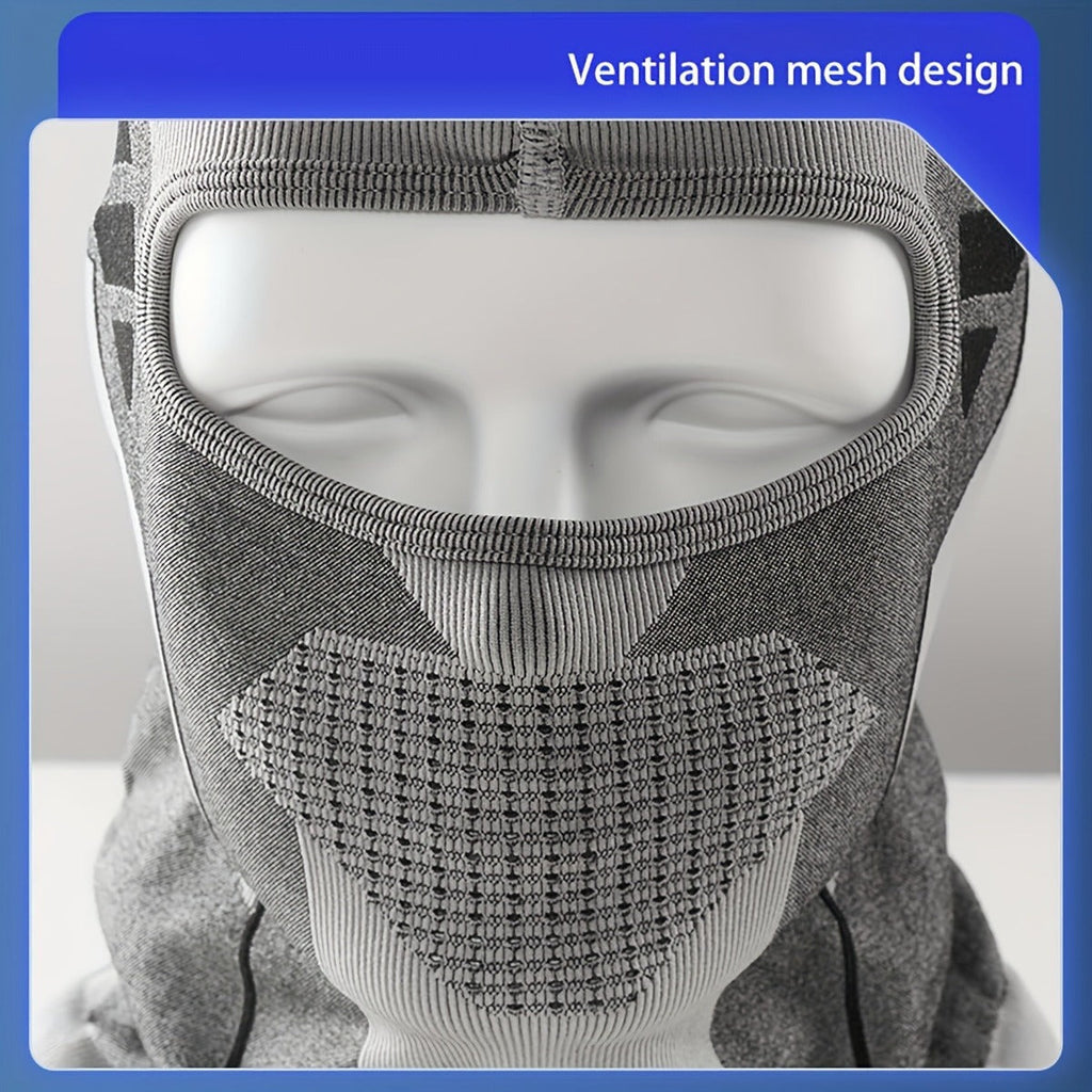 Windproof Neck Gaiter Face Mask 2 Pack – Breathable Knit Nylon Full Face Scarf Head Cover for Cycling, Skiing