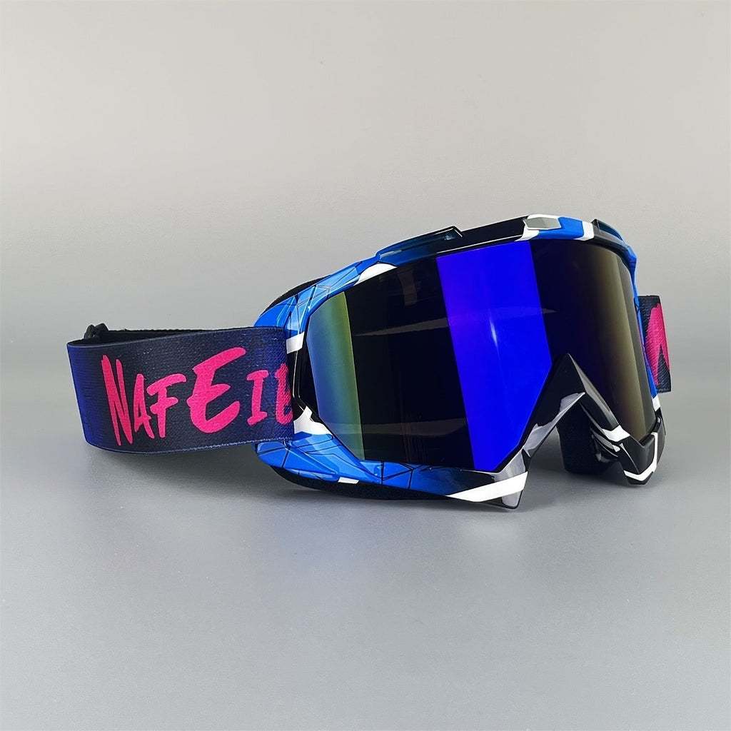 Ski Goggles Set with Black Headband – TPU Frame PC Lens Mirror Coating, Thick Foam Pad, Adjustable Strap, 28+ Color Styles