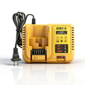 Yellow 12V/20V MAX Battery Charger Compatible with Select DeWalt DCB Batteries and 22V 2A Output Label