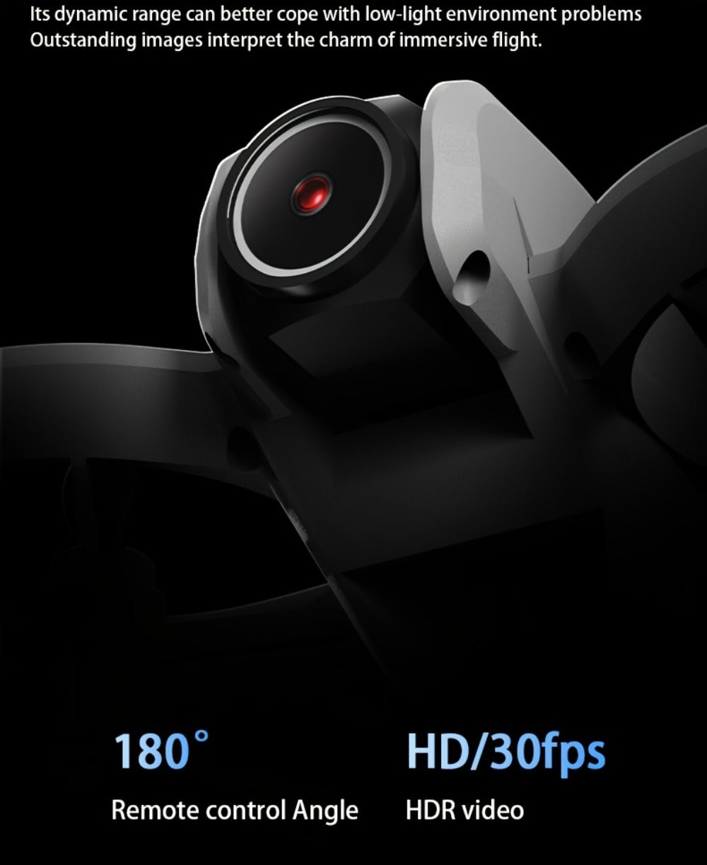 180° Rotating Dual Camera Drone Optical Flow Positioning Gyroscope Stabilization 360° Roll One-Button Takeoff Landing Calibration