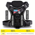 Service Dog Harness with 5 Patches – Reflective Adjustable Oxford Vest with Inner Mesh Layer, Service Dog ID System