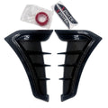 Decorative Shark-Gill Fender Vent Pair with Matte Black Finish, Adhesive Backing and 16 × 23 cm Size
