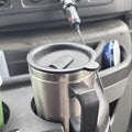 Car Electric Kettle 12V 60W 450ml Stainless Steel Keep 65C Portable Heating Thermos Cup for Entryways, Bedrooms and Living Spaces