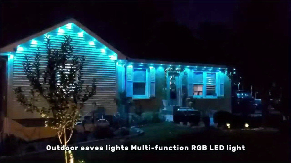Permanent Eave Lights RGB Outdoor 200FT - Music Sync, Scene Modes, App Controlled Under Eave LED Lighting for House Exterior