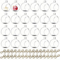Hanging Glass Ball Candle Holders Set for Wedding Party Christmas Tree Decoration - Clear Glass Tea Light Holders with Hanging Design