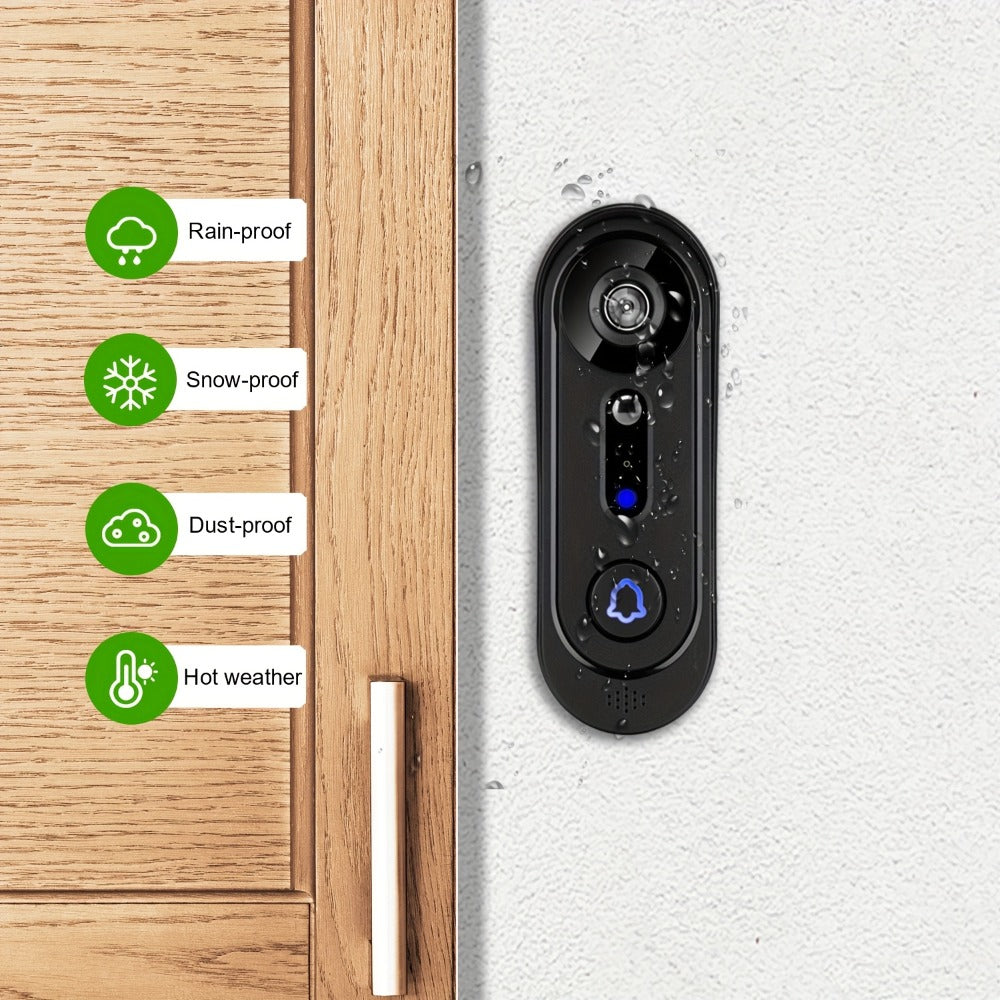 Smart Doorbell Camera 1080P HD Wireless Battery Powered – Night Vision, Motion Detection, Two-Way Audio, Indoor Chime