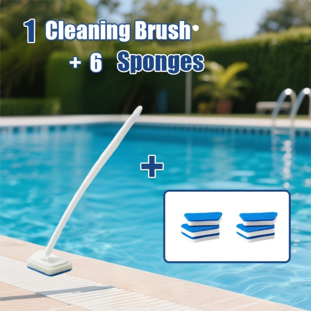 Shower Cleaning Brush Set with Replaceable Heads 7/11/16pcs – Bathtub Brush Wall Tile Brush Floor Brush Window Glass Cleaner