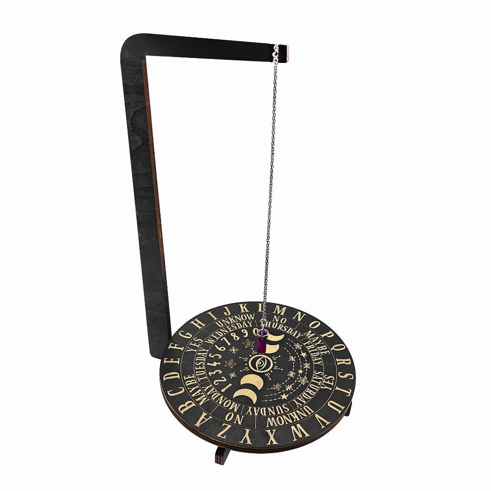 Wooden Pendulum Stand for Divination, Crystal Display Holder, Witchcraft Altar Decor for Entryways, Bedrooms and Living Spaces