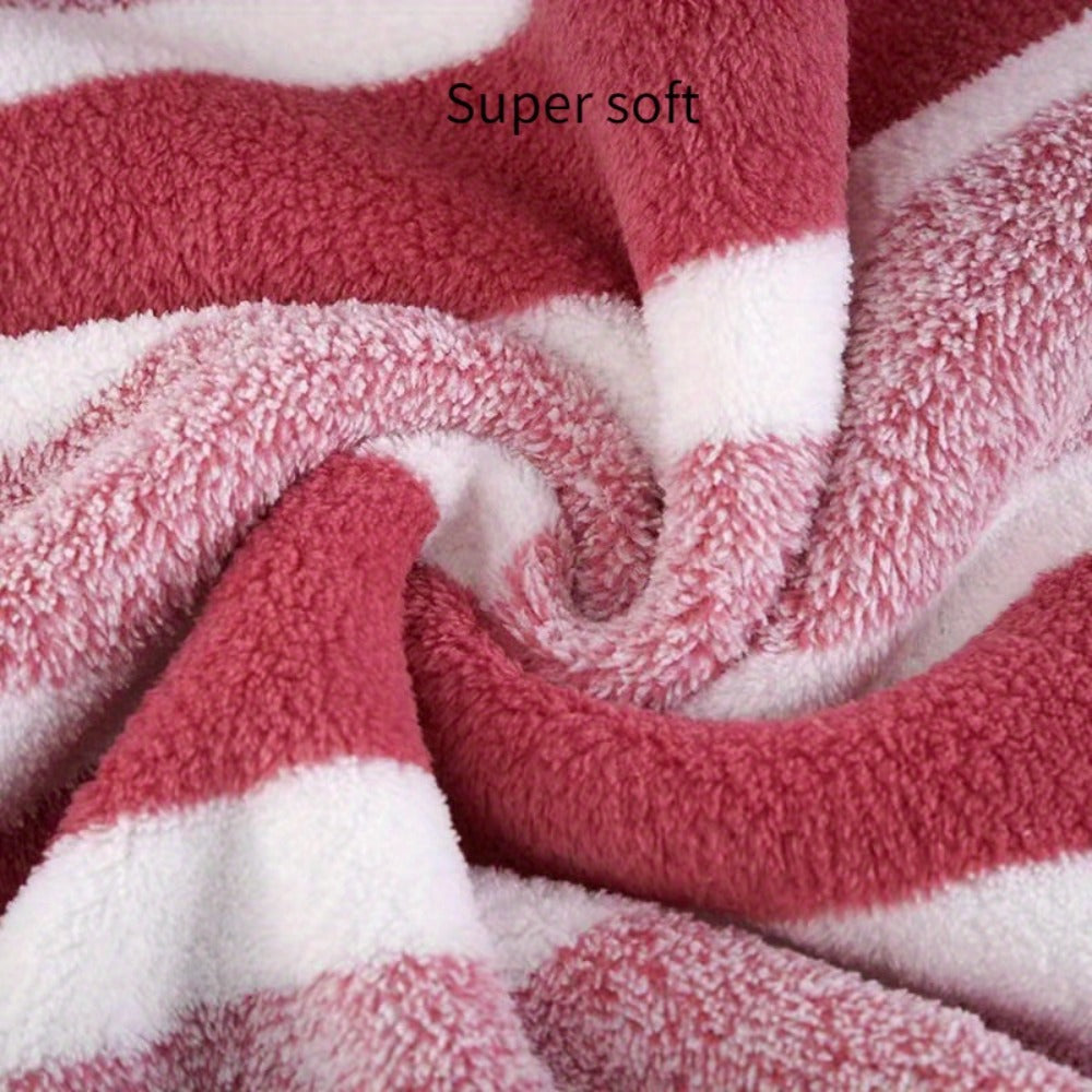 Towel Set 8 Piece 280GSM Two-Color Striped Mix with 2 Bath, 2 Face and 4 Hand Towels for Home and Guest Use