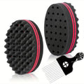 Twist Sponge and Pick Manual Hair Styling Tool Set with Double-Sided Brush and Two Comb Options