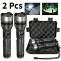 Flashlight 1000-Lumen Rechargeable 2-Pack with Digital Display, Type-C Input and USB Power Output