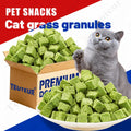 Green Cat-Grass Treat Granules in 155 g Square-Cube or 150 g Pellet Checkout Options Pictured