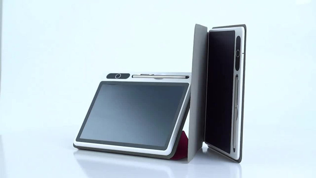 10.1-Inch Pink LCD Writing Tablet with Folding Protective Case, Stand Position and Included Stylus
