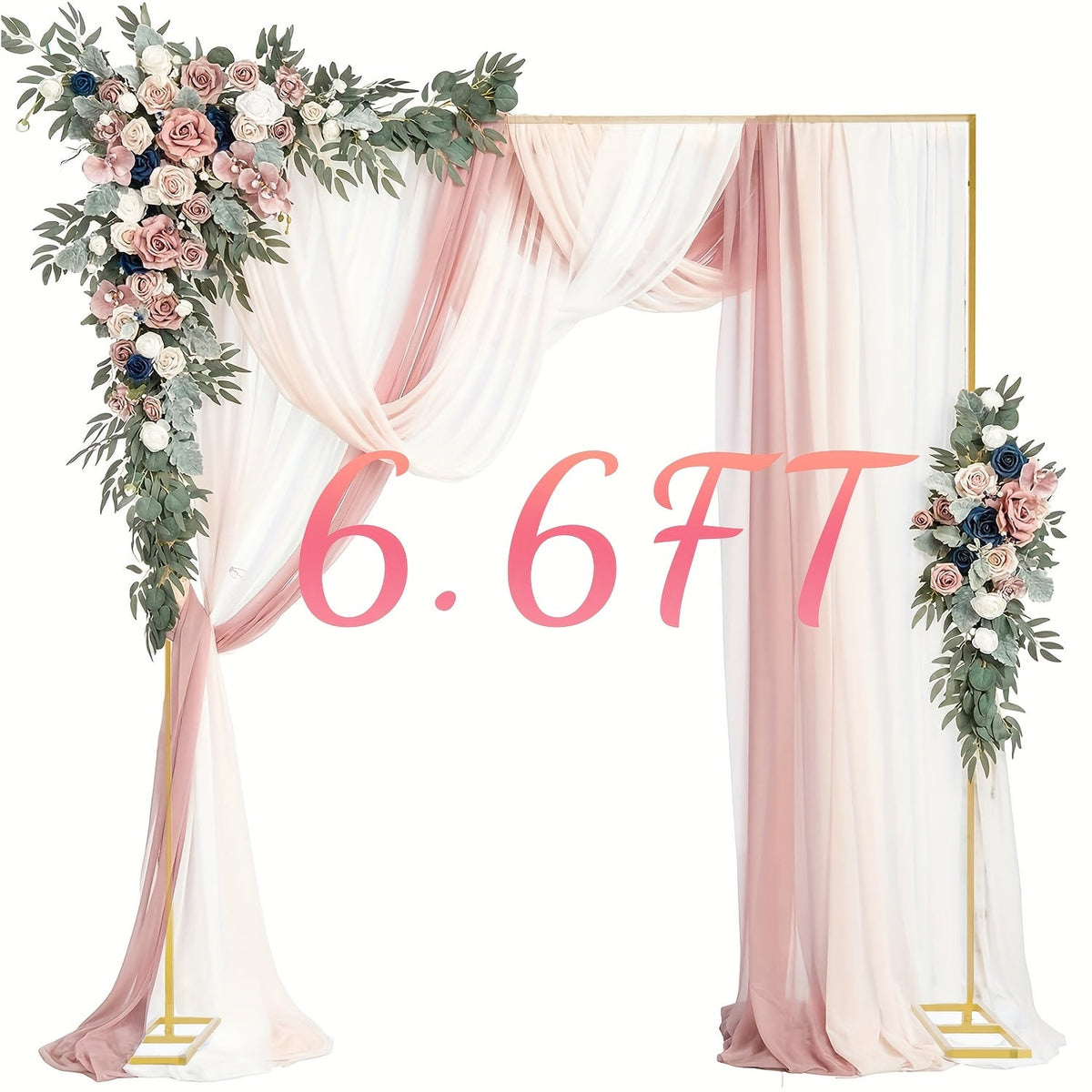 Premium Square Backdrop Support Stand | Flexible Portable Rectangular Metal Frame for Wedding Ceremony, Birthday Party