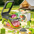 Vegetable Chopper Multifunctional Food Slicer Dicer Cutter 8 Blades Kitchen Tool Set for Bath Time, Home Spa and Personal Care